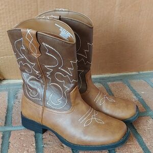 Wonder Nation Tan Kids Cowboy Boots